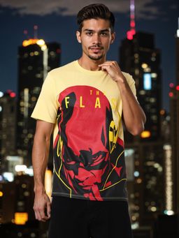 The Indian Garage Co - Men Slim Fit The Flash Printed Crew Neck T-Shirt