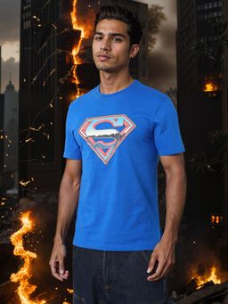 The Indian Garage Co - Men Slim Fit Superman Printed Crew Neck T-Shirt