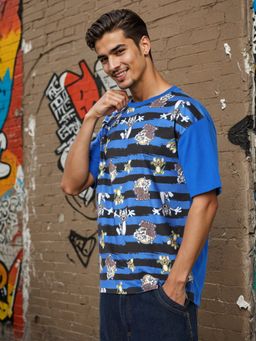 The Indian Garage Co - Men Boxy Fit Tom & Jerry Printed Crew Neck T-Shirt