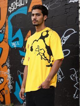 The Indian Garage Co - Men Boxy Fit Looney Tunes Printed Crew Neck T-Shirt
