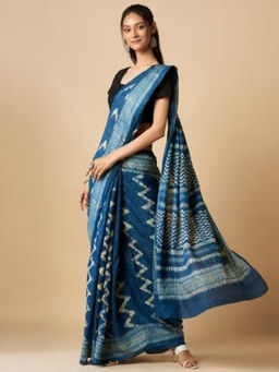 Fabindia - Silk Dabu Printed Sari
