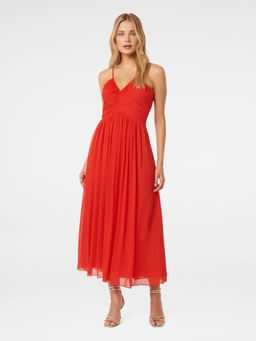 Forever New - Nakita Ruched Red Maxi Dress