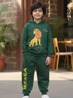 Napchief - Green Graphic Hoodie and Joggers (Set of 2)