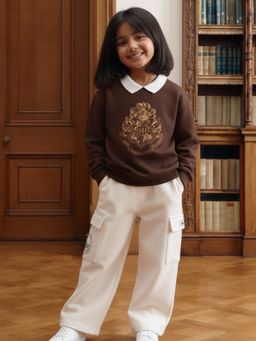 Napchief - Harry Potter Hogwarts Emblem Polo Sweatshirt with Cargo Pant (Set of 2)