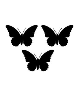 eCraftIndia - Set of 3 "Butterflies" Black Wood Wall Art Cut out