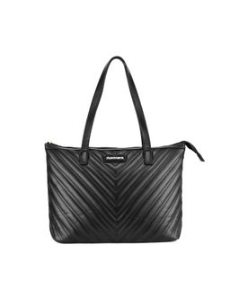 Fastrack - Ivory Black Quilted Tote Bag for Women
