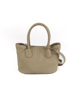 The House Of Ganges - Mini Naomi Vegan Leather Handbag With Detachable Strap - Oyster (S)
