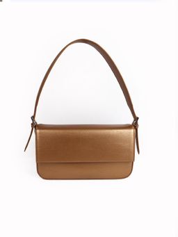 The House Of Ganges - Sandra Vegan Leather Handbag - Bronze (M)