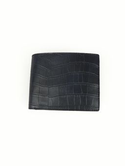 The House Of Ganges - Leonardo Vegan Leather Men Bifold Wallet - Black (S)