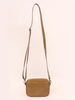 The House Of Ganges - Alina Vegan Leather Mini Crossbody Bag -Tortilla