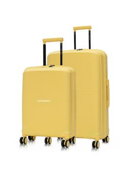 Nasher Miles - Unisex Hawaii TSA Lock & Anti-Theft Hard-Sided Trolley Bags - Yellow (Pack of 2)