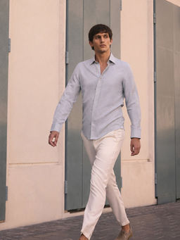 Rare Rabbit - DRAWSTRING LINEN BLEND TROUSER - Off White