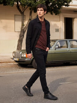 Rare Rabbit - HAWK SLIM FIT SATIN SHEEN DENIM - Black