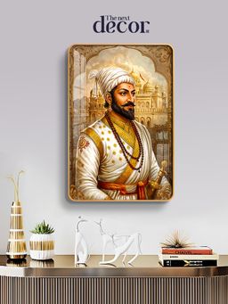 The Next Decor - Royal Legacy of Chhatrapati Shivaji Maharaj Wood Glass Finish Wall Art