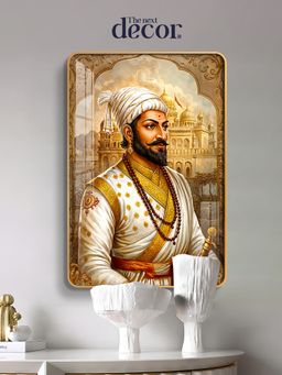 The Next Decor - Royal Legacy of Chhatrapati Shivaji Maharaj Wood Glass Finish Wall Art