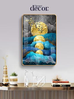 The Next Decor - Modern Gold Foil Background Wood Wall Painting