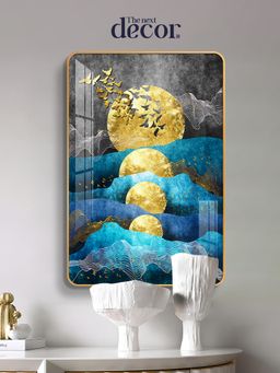 The Next Decor - Modern Gold Foil Background Wood Wall Painting