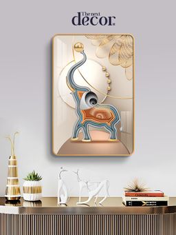 The Next Decor - Artful Elephant Essence Wood Glass Finish Wall Art