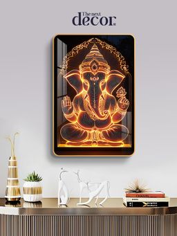 The Next Decor - Jai Shri Ganesh Wood Glass Finish Wall Art