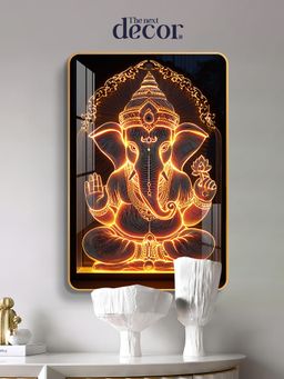 The Next Decor - Jai Shri Ganesh Wood Glass Finish Wall Art