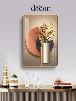 The Next Decor - Golden Harmon Wood Glass Finish Wall Art