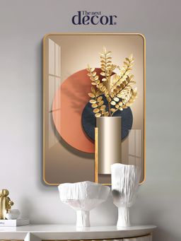 The Next Decor - Golden Harmon Wood Glass Finish Wall Art