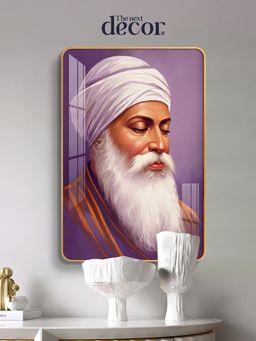 The Next Decor - Guru Nanak Dev Ji Wood Glass Finish Wall Art
