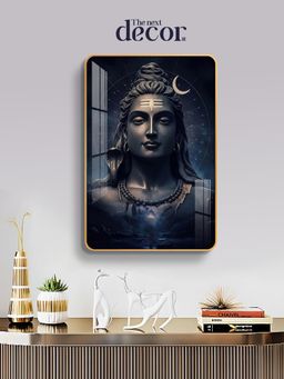The Next Decor - Har Har mahadev Ji Wood Glass Finish Wall Art