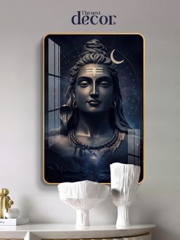 The Next Decor - Har Har mahadev Ji Wood Glass Finish Wall Art