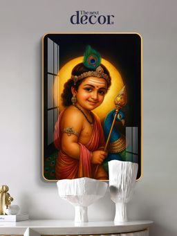 The Next Decor - Cute Bala Murugan Wood Glass Finish Wall Art
