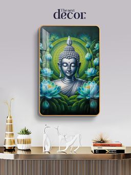 The Next Decor - Lord Gautam Buddha Wood Glass Finish Wall Art