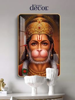 The Next Decor - Lord Hanuman Ji Wood Glass Finish Wall Art