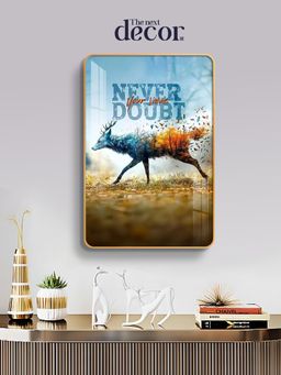 The Next Decor - Never Doubt Your Value Wood Glass Finish Wall Art