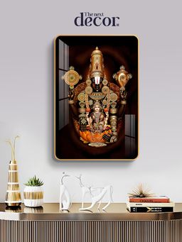 The Next Decor - Hrudaya Laxmi Narayana God Wood Glass Finish Wall Art