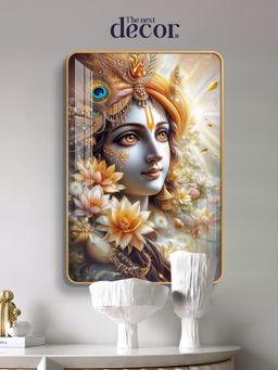 The Next Decor - Loving Krishna Wood Glass Finish Wall Art