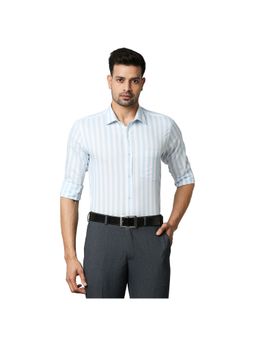 Park Avenue - Medium Blue Striped Formal Shirt