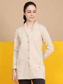 Sweet Dreams - Women Beige Striped Cardigan