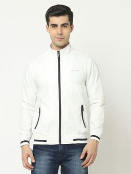 CRIMSOUNE CLUB - Men White Jacket With Logo Work