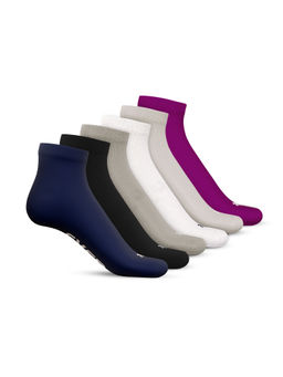 TalkingSox - Multi Color Bamboo Ankle Length Socks Seamless Socks (Pack of 6)