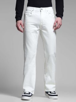 Jack & Jones - White Ray Bootcut Mid Rise Stretch Jeans