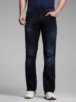 Jack & Jones - Navy Blue Bootcut Fit Jeans
