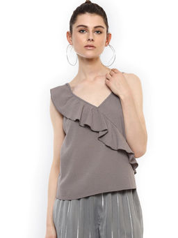 Kazo - Grey Tweak Top