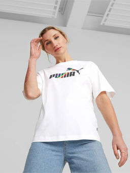 Puma - Ess+ Love Is Love Relaxed Womens White T-Shirt