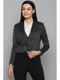 Allen Solly - Women Grey Solid Formal Blazer