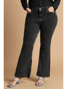 Allen Solly - Women Black Regular Fit Dark Wash Jeans