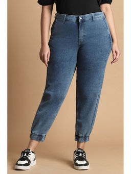 Allen Solly - Women Blue Regular Fit Mid Wash Jeans