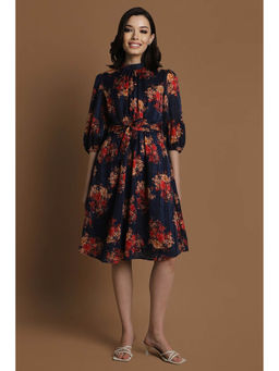 Allen Solly - Women Navy Print Casual Dress