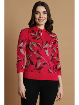Allen Solly - Women Red Print Casual Top