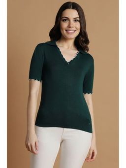 Allen Solly - Women Green Solid Casual Top