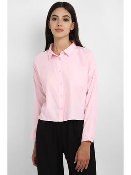 Allen Solly - Women Pink Solid Casual Shirt